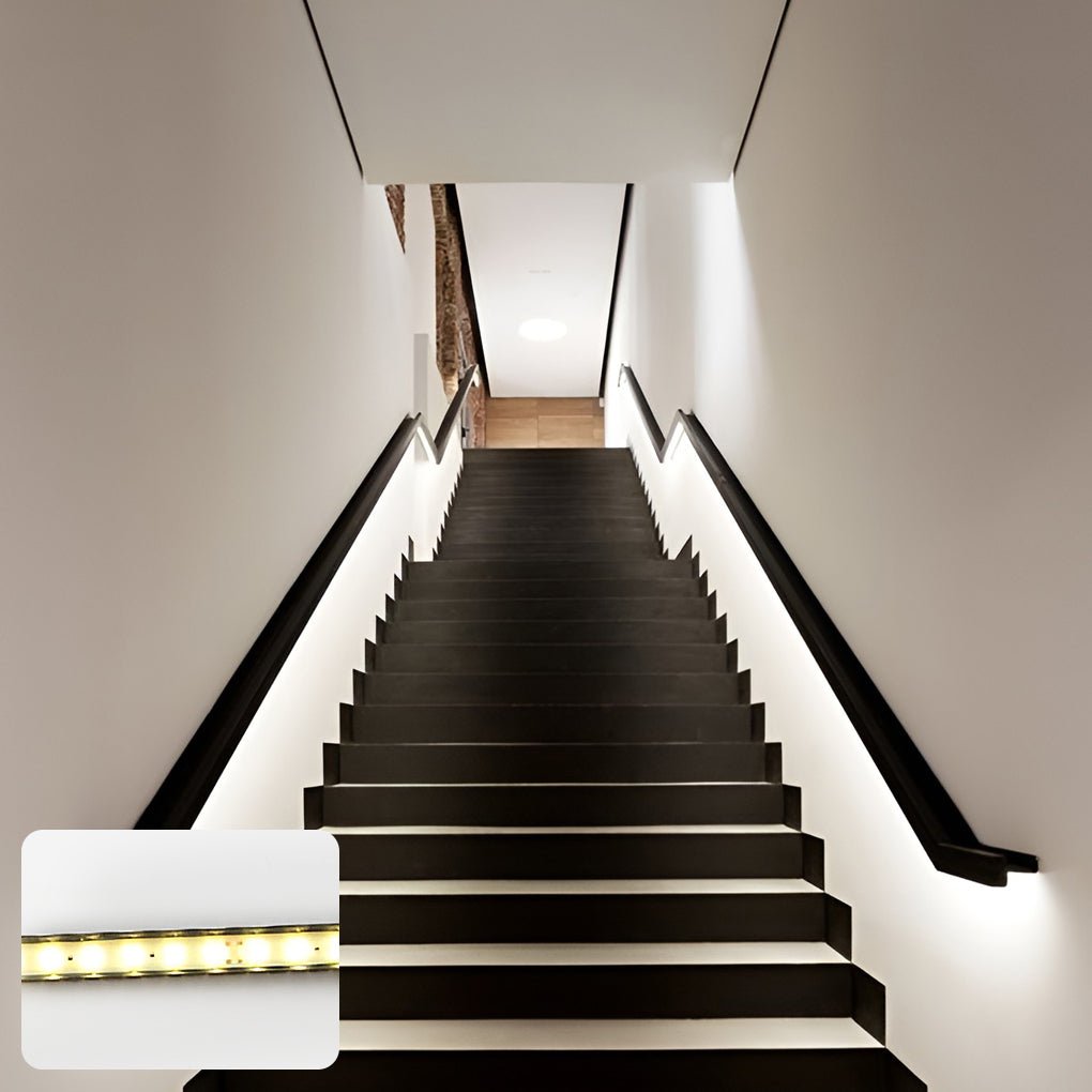 Exterior LED Step Lights, Die-Cast Aluminum Linear Strip Stair Lighting for Outdoor Steps and Decks, Warm White Modular Design