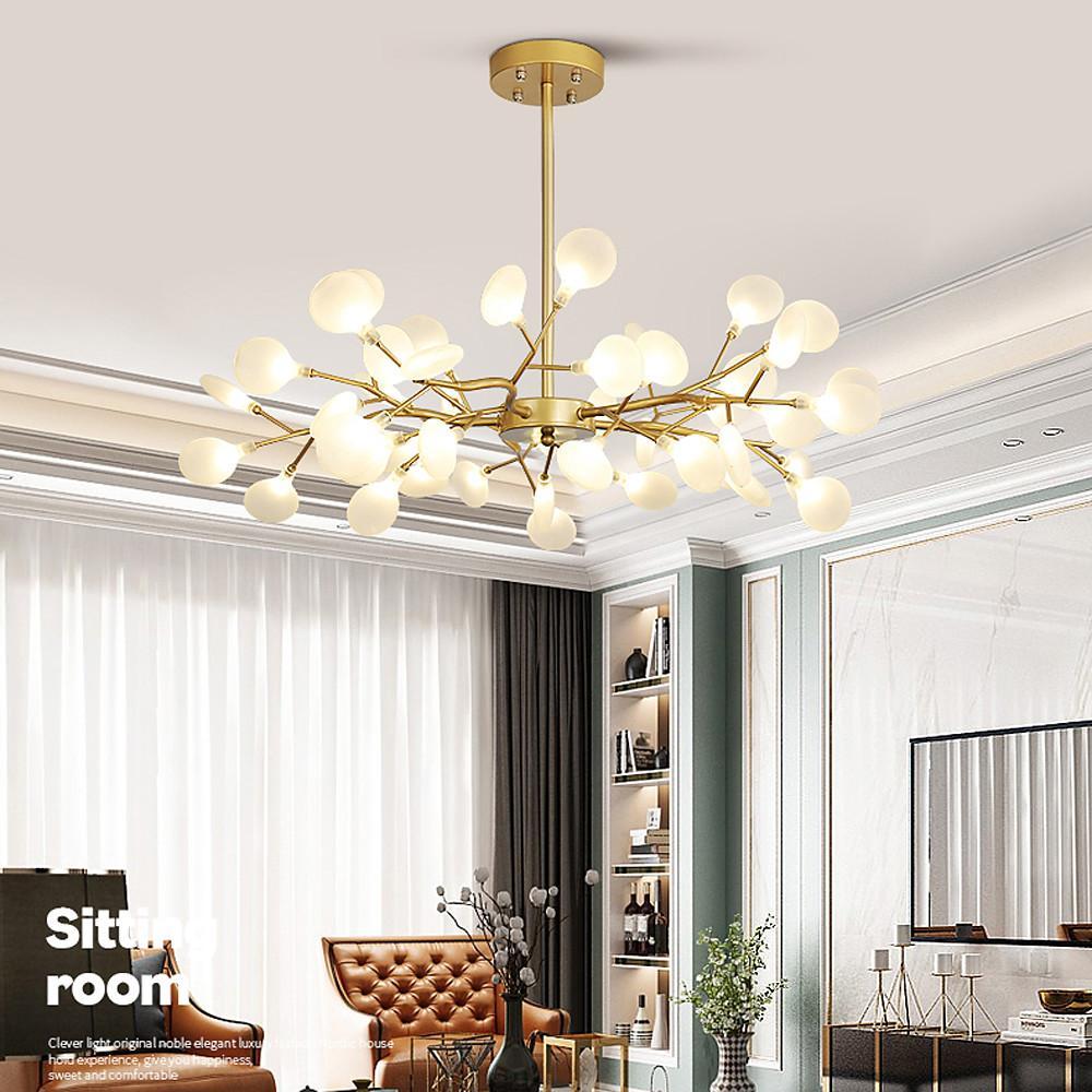 Firefly Pendant Light, Iron and Acrylic Sputnik LED Ceiling Light for Living Room, 27 to 54 Lights