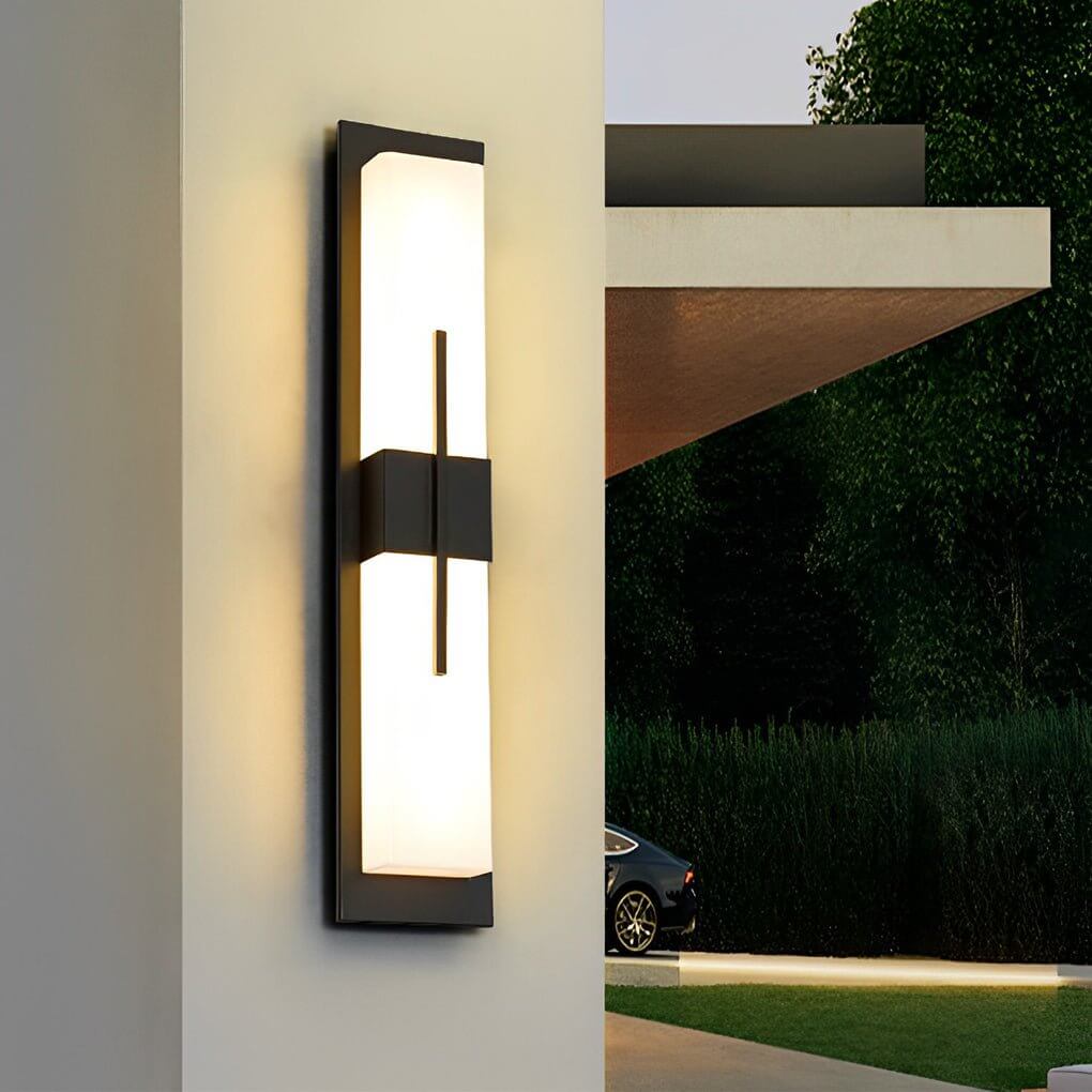 Large Outdoor Wall Light, Stainless Steel Waterproof LED Sconce for Facades and Entrances, Statement Column of Light