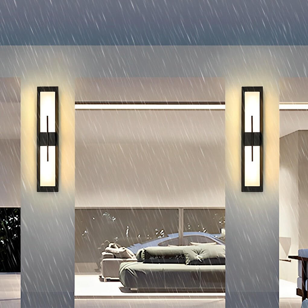 Large Outdoor Wall Light, Stainless Steel Waterproof LED Sconce for Facades and Entrances, Statement Column of Light