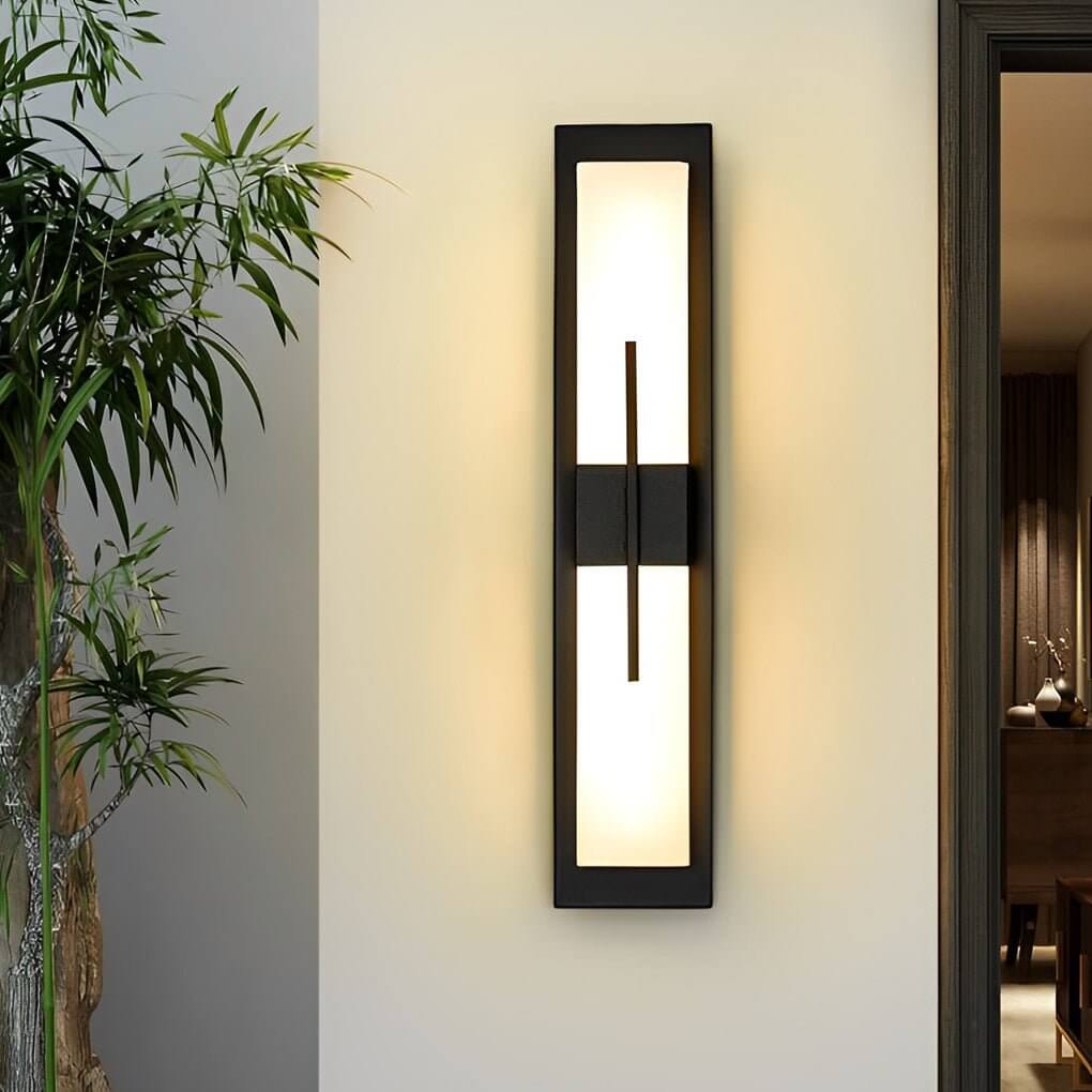 Large Outdoor Wall Light, Stainless Steel Waterproof LED Sconce for Facades and Entrances, Statement Column of Light