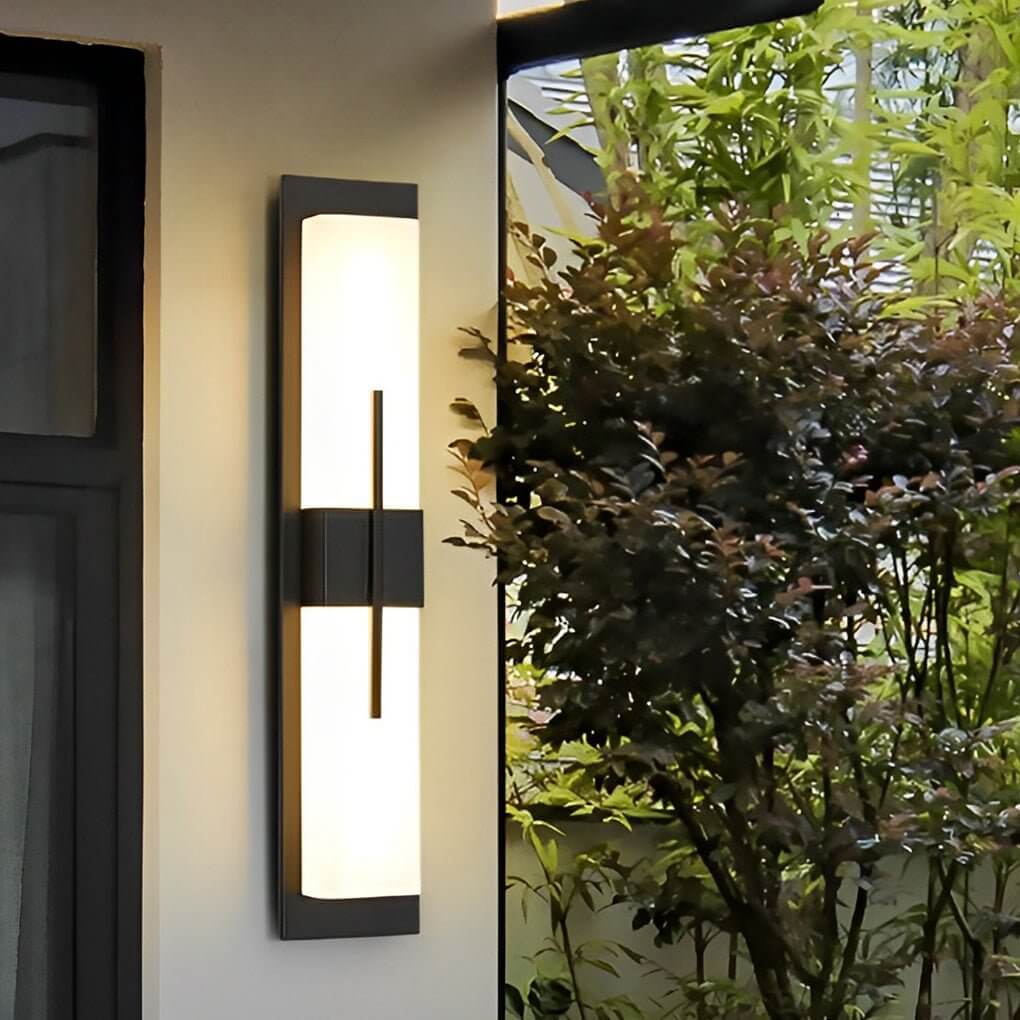 Large Outdoor Wall Light, Stainless Steel Waterproof LED Sconce for Facades and Entrances, Statement Column of Light