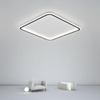 Square LED ceiling light giving a cool white output