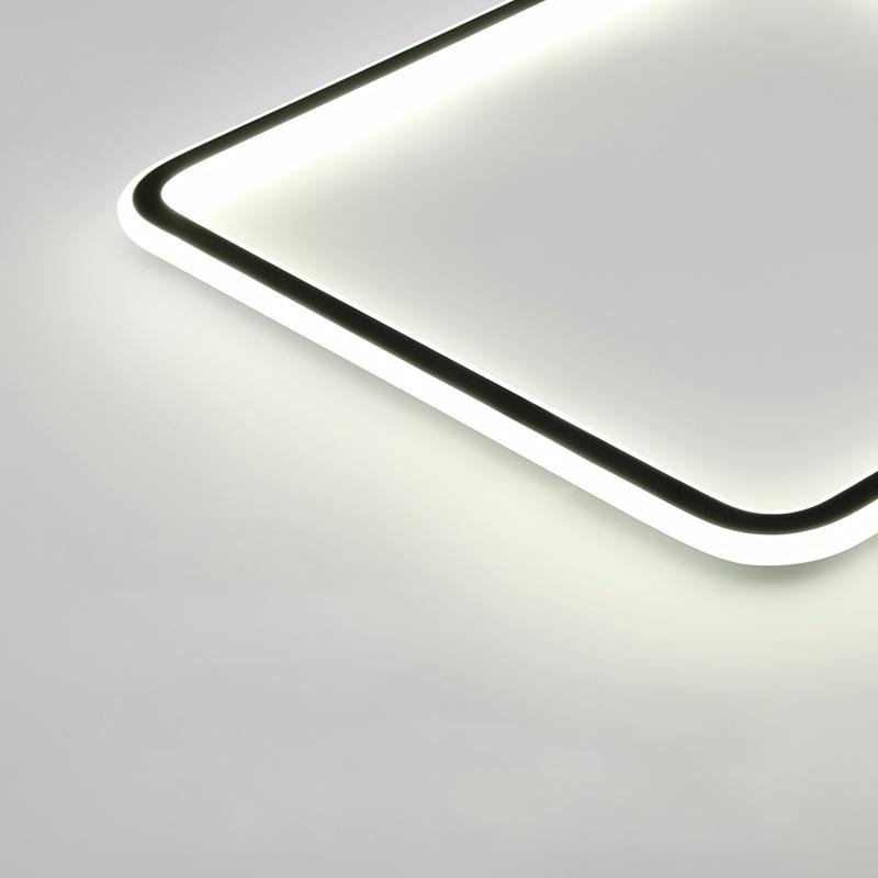 Close-up of the light band around the fixture edge