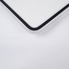 Close-up of the rounded corner on the square frame