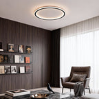 LED circle ceiling light in a modern living room
