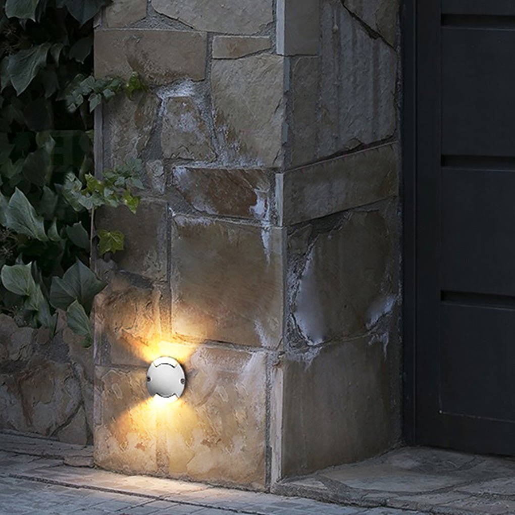 Recessed waterproof metal deck step light, third product view