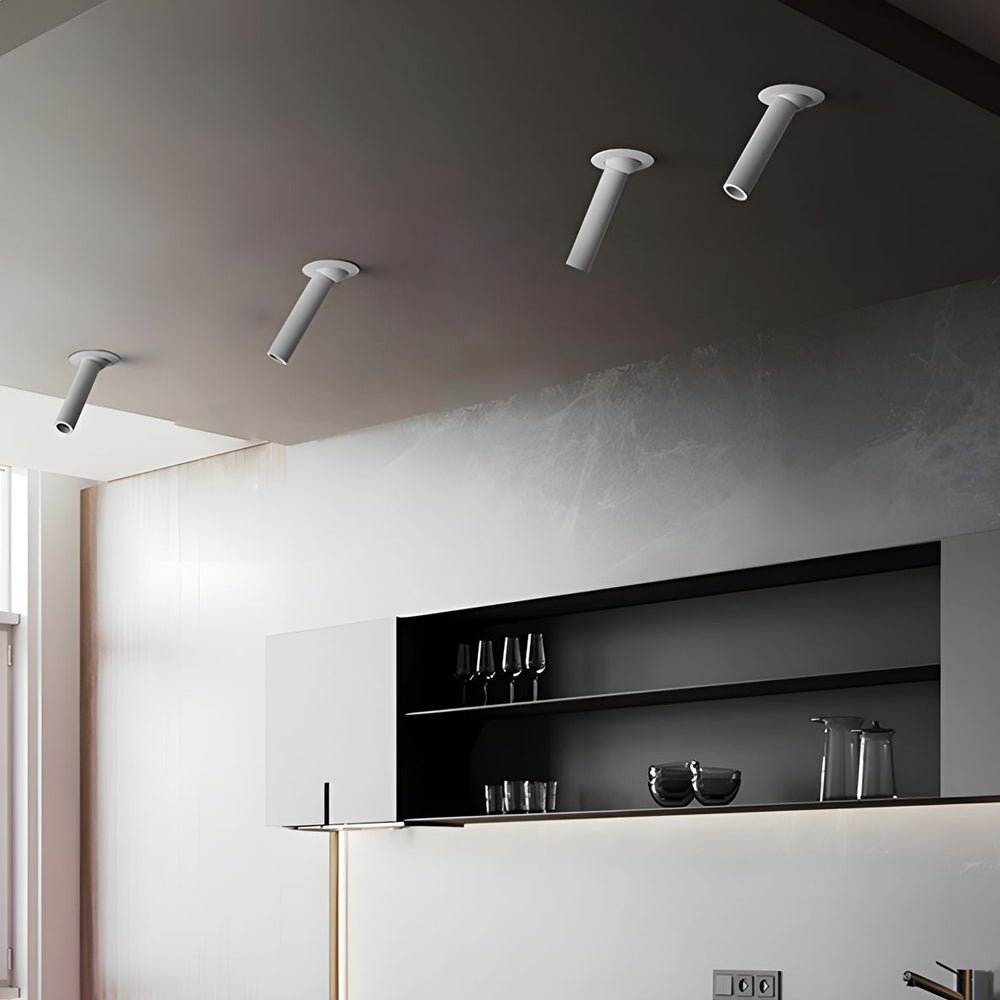 Surface spotlight giving focused task light over a kitchen counter