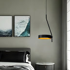 Black and gold light guide ring chandelier, fifth product view