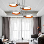 Black and gold light guide ring chandelier, eighth product view
