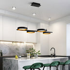 Black and gold light guide ring chandelier, seventh product view