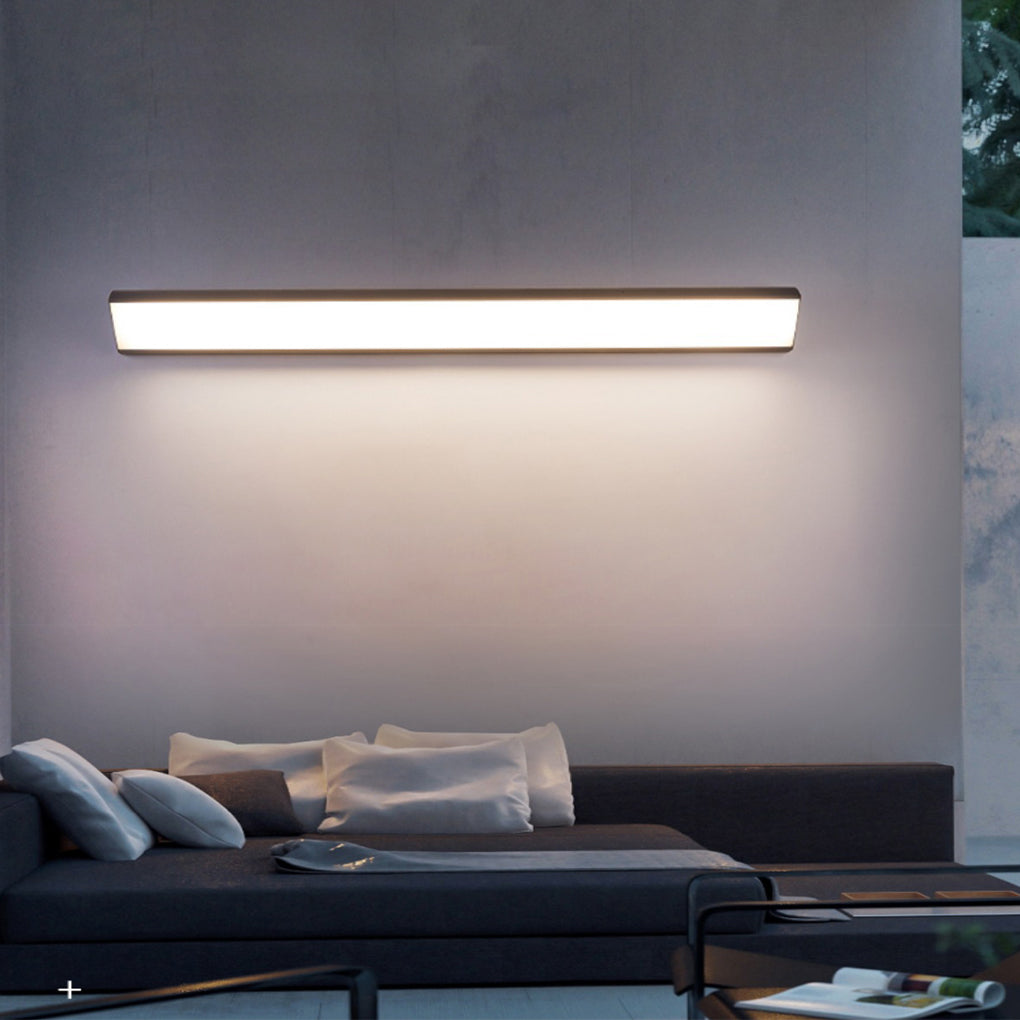 Exterior Wall Sconce Light, Modern Linear LED Downlight Fixture for Facades and Entrances, Waterproof Minimalist Bar