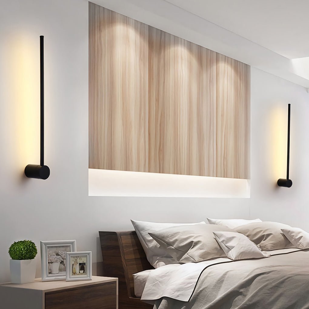 Ultra-Thin Linear LED Wall Light, Nordic Aluminum Sconce in Black or Gold for Bedrooms and Hallways, Five Lengths