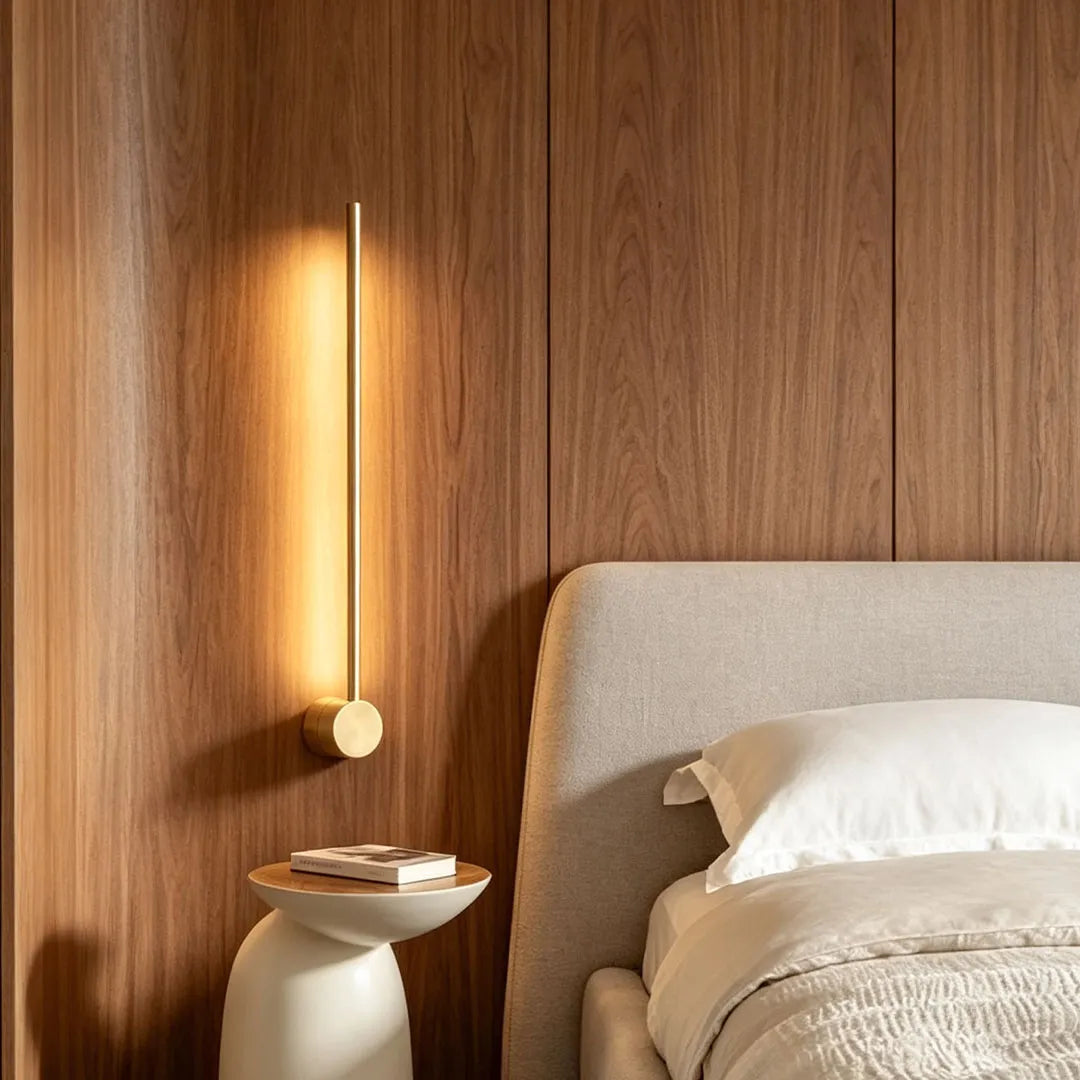 Ultra-Thin Linear LED Wall Light, Nordic Aluminum Sconce in Black or Gold for Bedrooms and Hallways, Five Lengths
