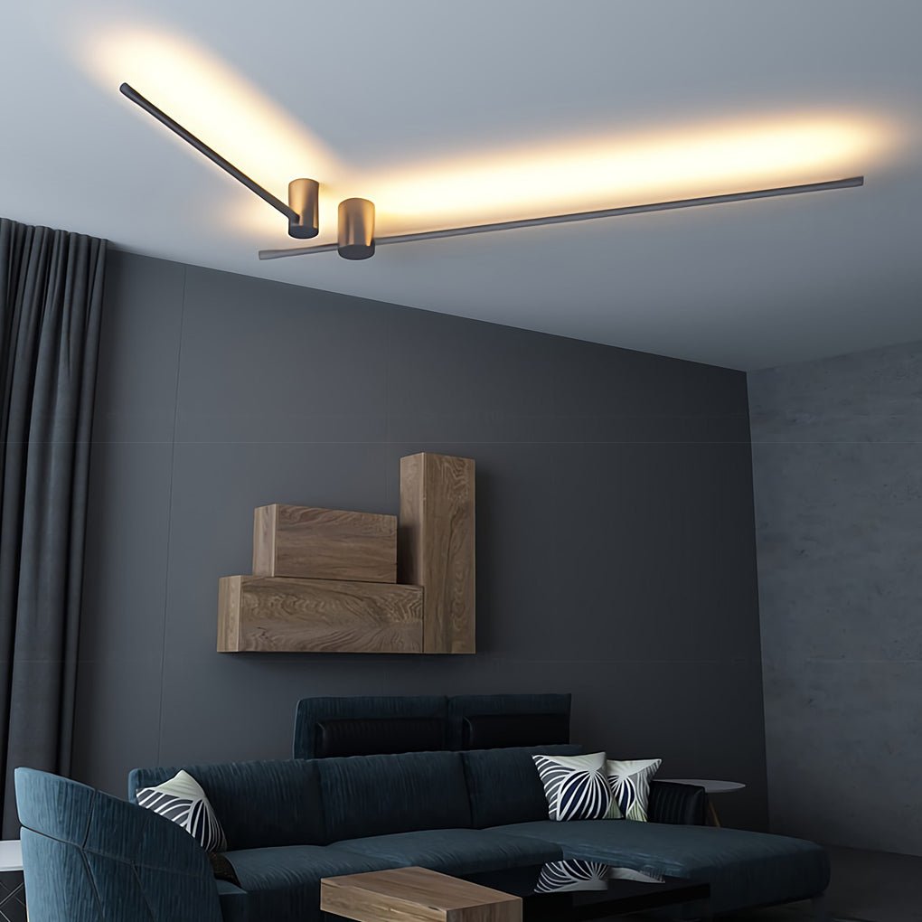 Ultra-Thin Linear LED Wall Light, Nordic Aluminum Sconce in Black or Gold for Bedrooms and Hallways, Five Lengths