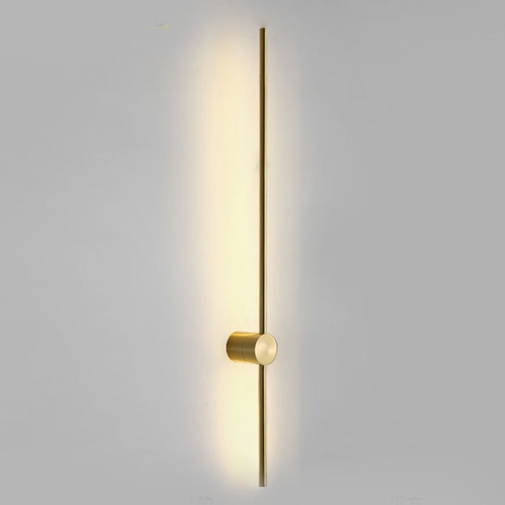 Ultra-Thin Linear LED Wall Light, Nordic Aluminum Sconce in Black or Gold for Bedrooms and Hallways, Five Lengths