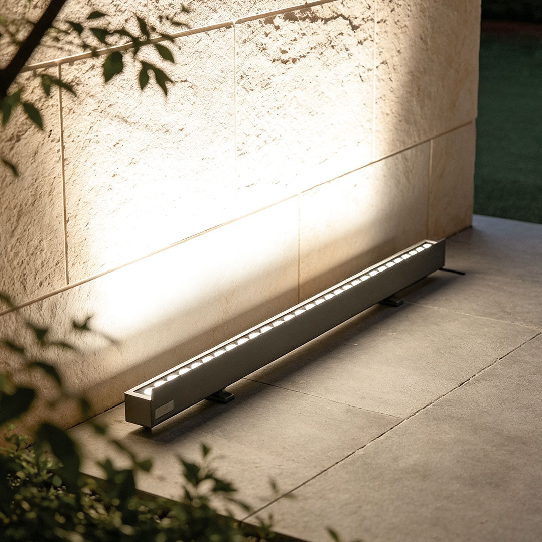 Linear LED Wall Washer Light, Upward Aluminum Outdoor Fixture for Facade and Architectural Accent Lighting, 18W to 36W Options