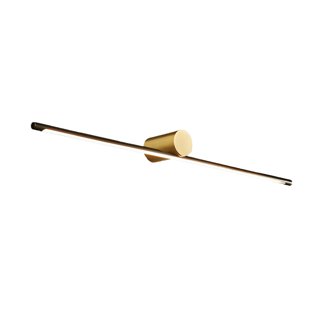 Angled view of the linear vanity light bar