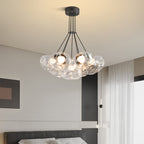 Elegantly arranged multi-light chandelier in a luxury residence