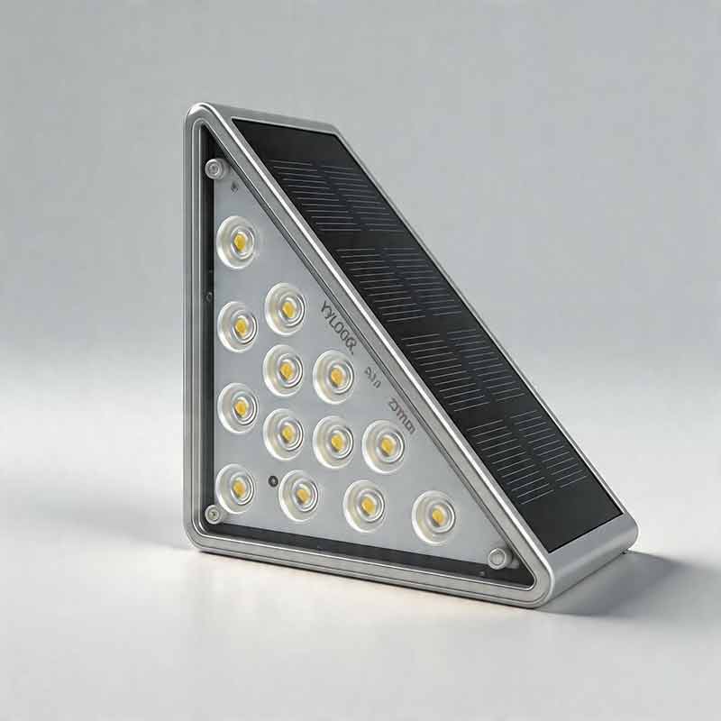Solar Step Lights, Waterproof Triangle LED Stair and Deck Lights for Outdoor Safety, Wireless Dual-Beam Design in Sets of 2 to 50