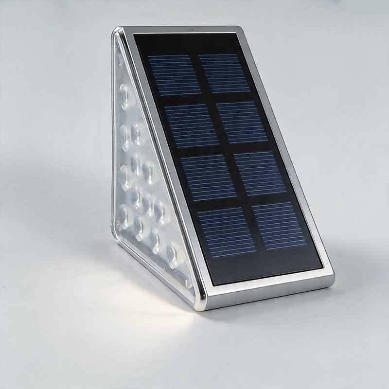 Solar Step Lights, Waterproof Triangle LED Stair and Deck Lights for Outdoor Safety, Wireless Dual-Beam Design in Sets of 2 to 50