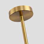 Matte gold brass downrod and canopy support