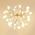 Copper and glass 45-light starburst chandelier, eighth view