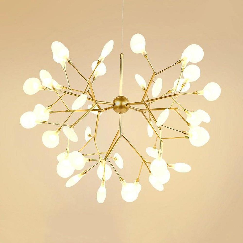 Copper and glass 45-light starburst chandelier, eighth view