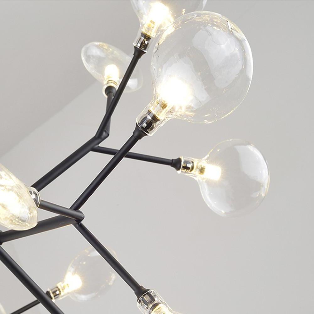 Metal 36-light LED cluster sputnik chandelier, tenth view