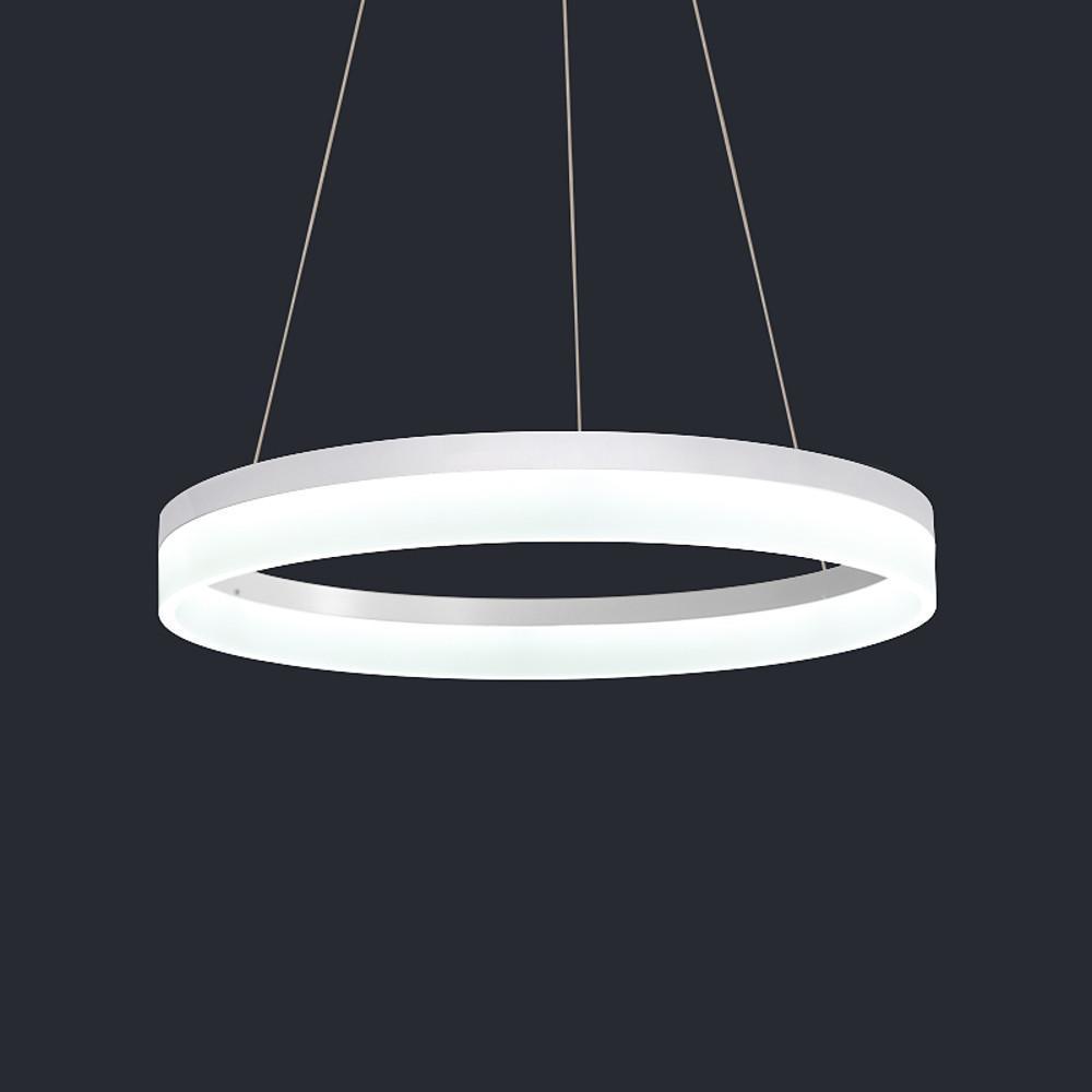 Acrylic ring pendant light, final plain product view