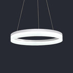Acrylic ring pendant light, final plain product view