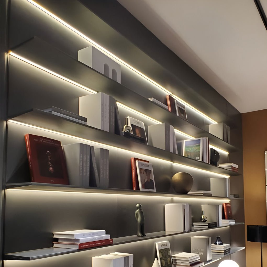 Waterproof LED Strip Light, Recessed Aluminum Linear Light for Kitchen, Stairs and Outdoor Trim, Flicker-Free Glow