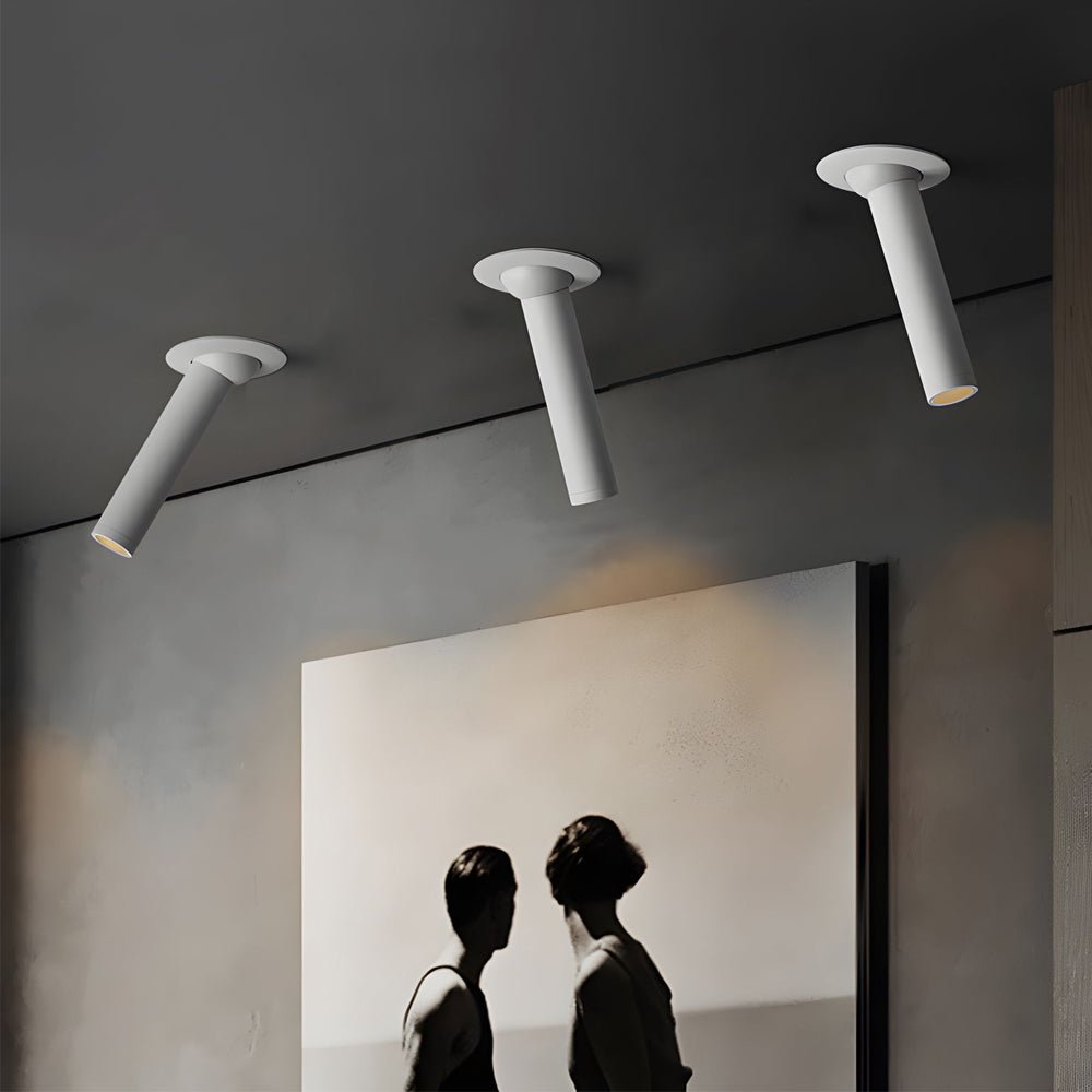 Cylinder Surface Spotlight, Slim Aluminum LED Ceiling Tube Light for Galleries and Living Spaces, CRI 90 Narrow Beam Adjustable