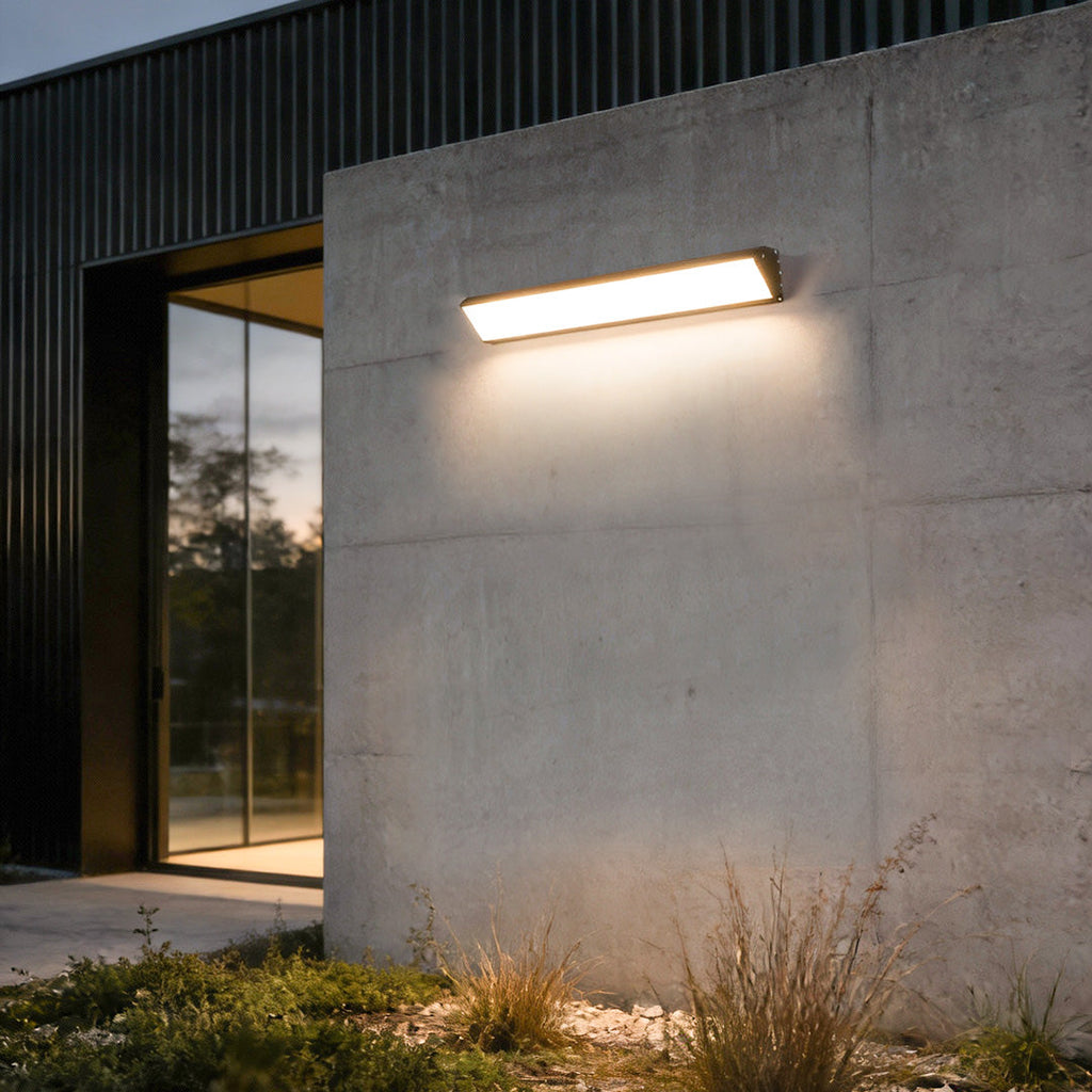 Exterior Wall Sconce Light, Modern Linear LED Downlight Fixture for Facades and Entrances, Waterproof Minimalist Bar