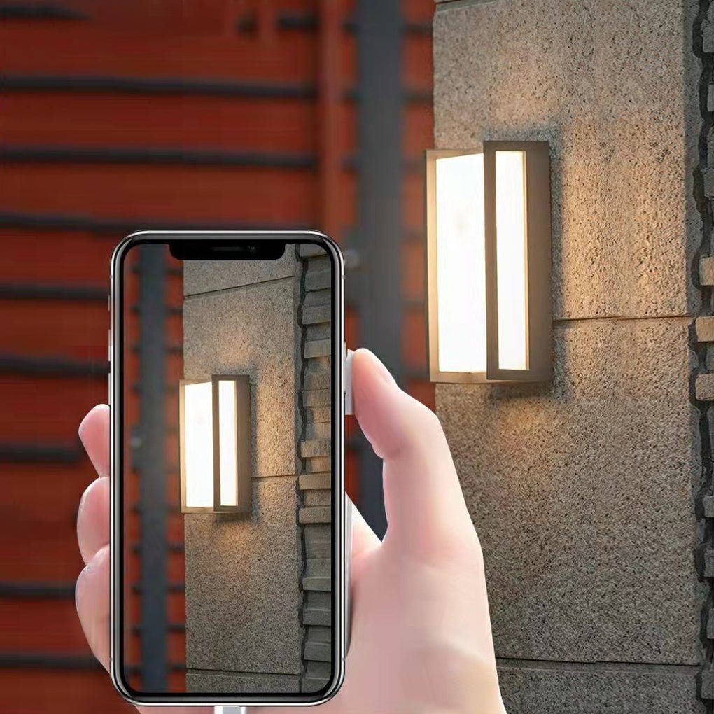 Geometric Outdoor Wall Light, Minimalist Black Aluminum Alloy LED Sconce for Entry and Facade Walls, IP65 Waterproof 12W