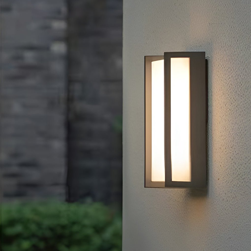 Geometric Outdoor Wall Light, Minimalist Black Aluminum Alloy LED Sconce for Entry and Facade Walls, IP65 Waterproof 12W