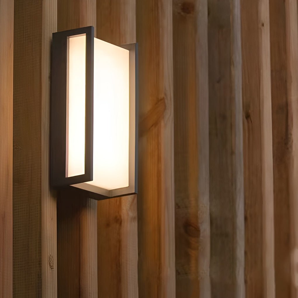 Geometric Outdoor Wall Light, Minimalist Black Aluminum Alloy LED Sconce for Entry and Facade Walls, IP65 Waterproof 12W