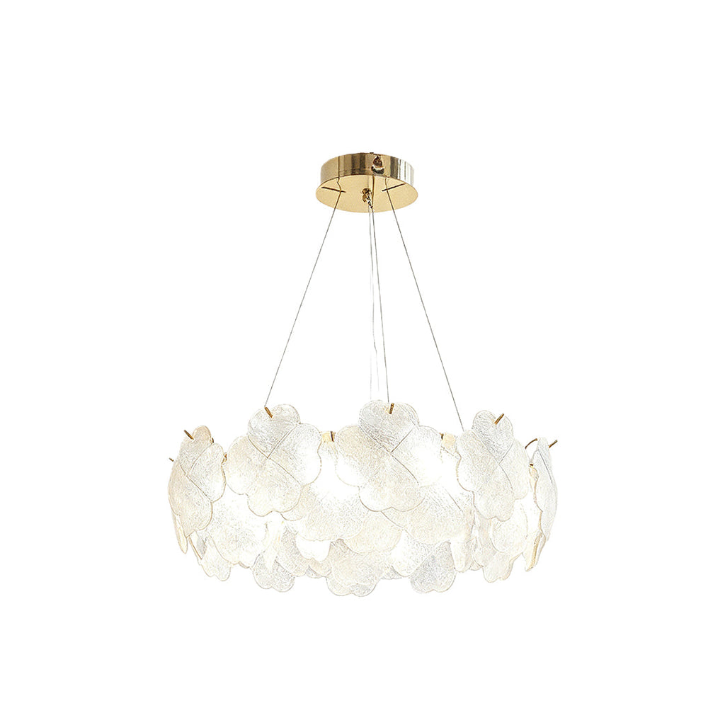 Modern artistic chandelier with cascading flower glass shades