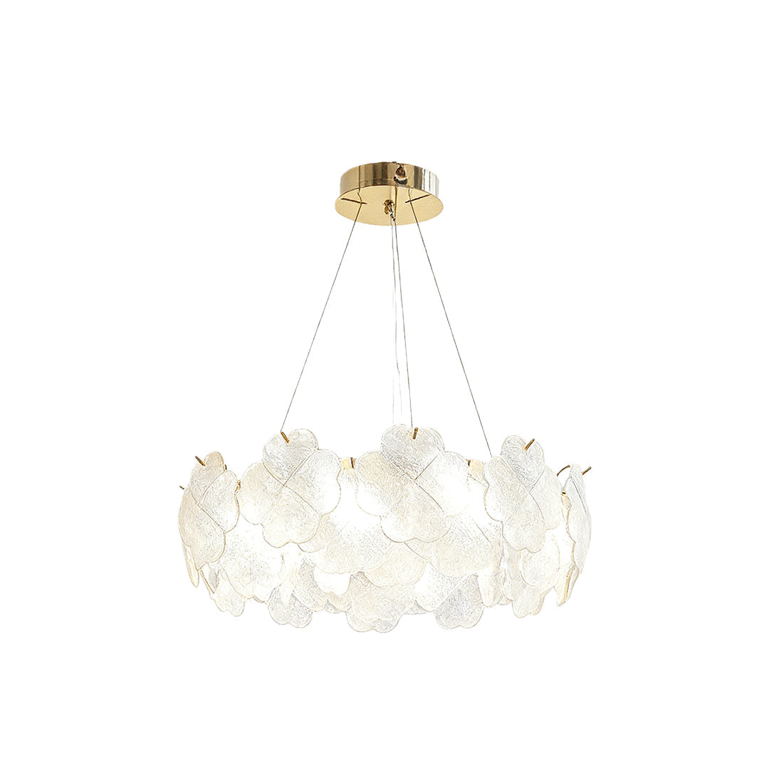 Modern artistic chandelier with cascading flower glass shades