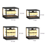 Collection of brick pillar solar lights shown together
