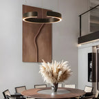 Brushed steel C-shaped ring pendant light, fourth product view