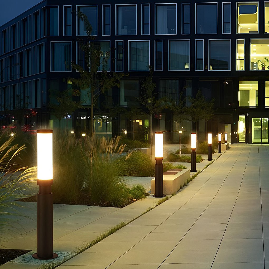 Residential garden bollard light shown from another angle