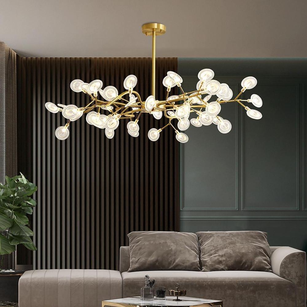 Firefly Pendant Light, Iron and Acrylic Sputnik LED Ceiling Light for Living Room, 27 to 54 Lights