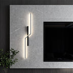 Sleek linear wall sconce on a plain indoor wall