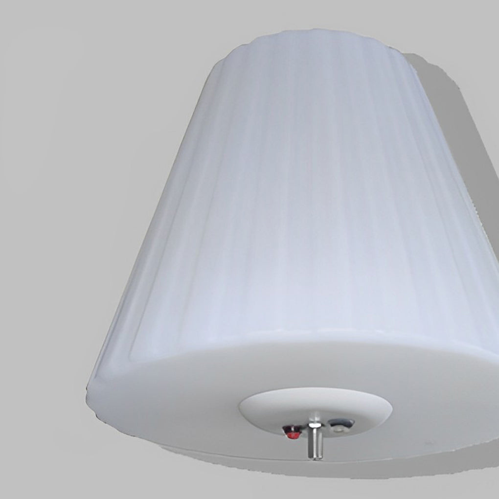 Outdoor Floor Lamp, Modern Metal and PE Cone Solar Light for Patio and Deck Lounge Areas, 12W LED with Warm White and RGB Modes