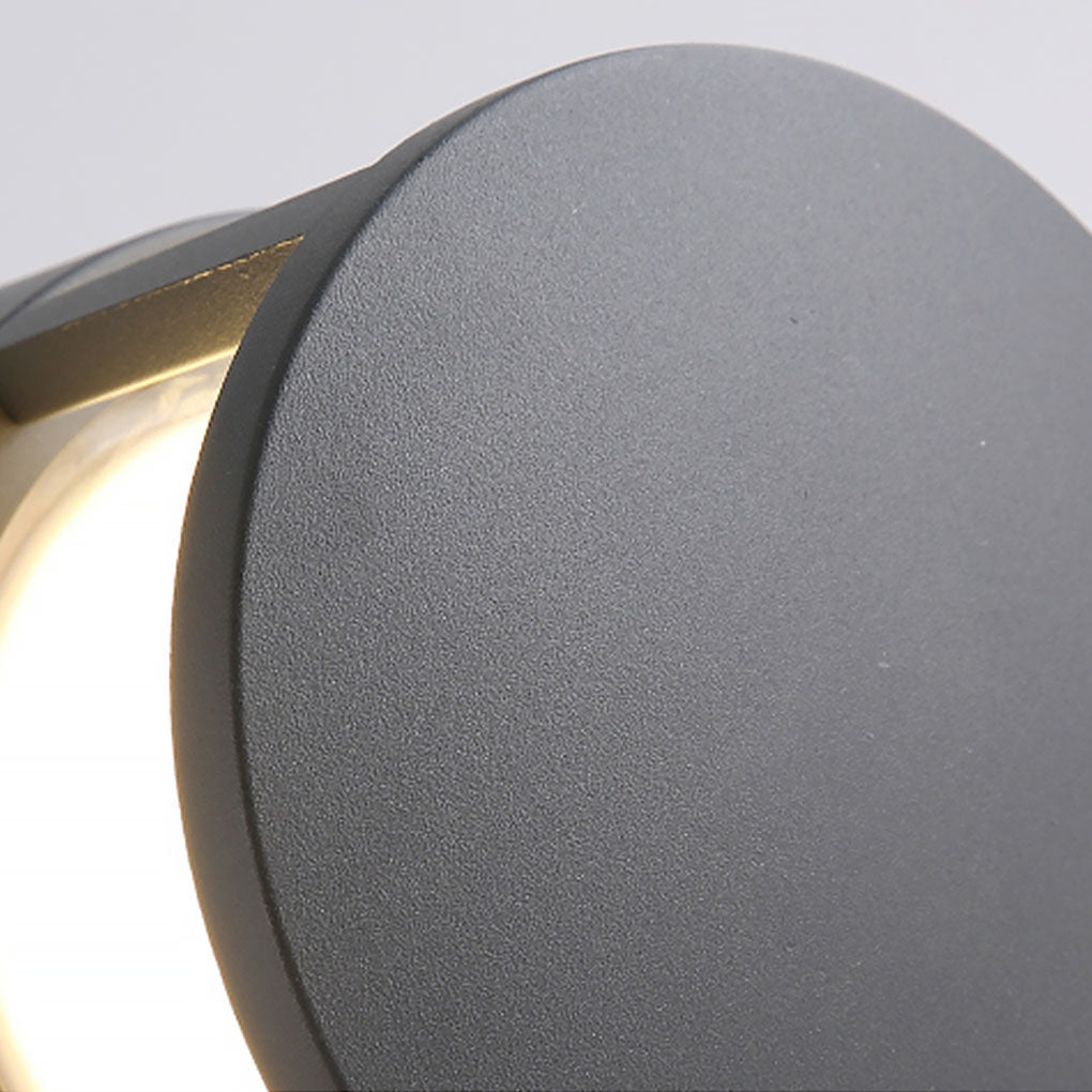 Round Outdoor Post Light, Aluminum Double-Layer Acrylic Pillar Lamp for Fences and Gate Piers, Integrated 5W Warm White LED