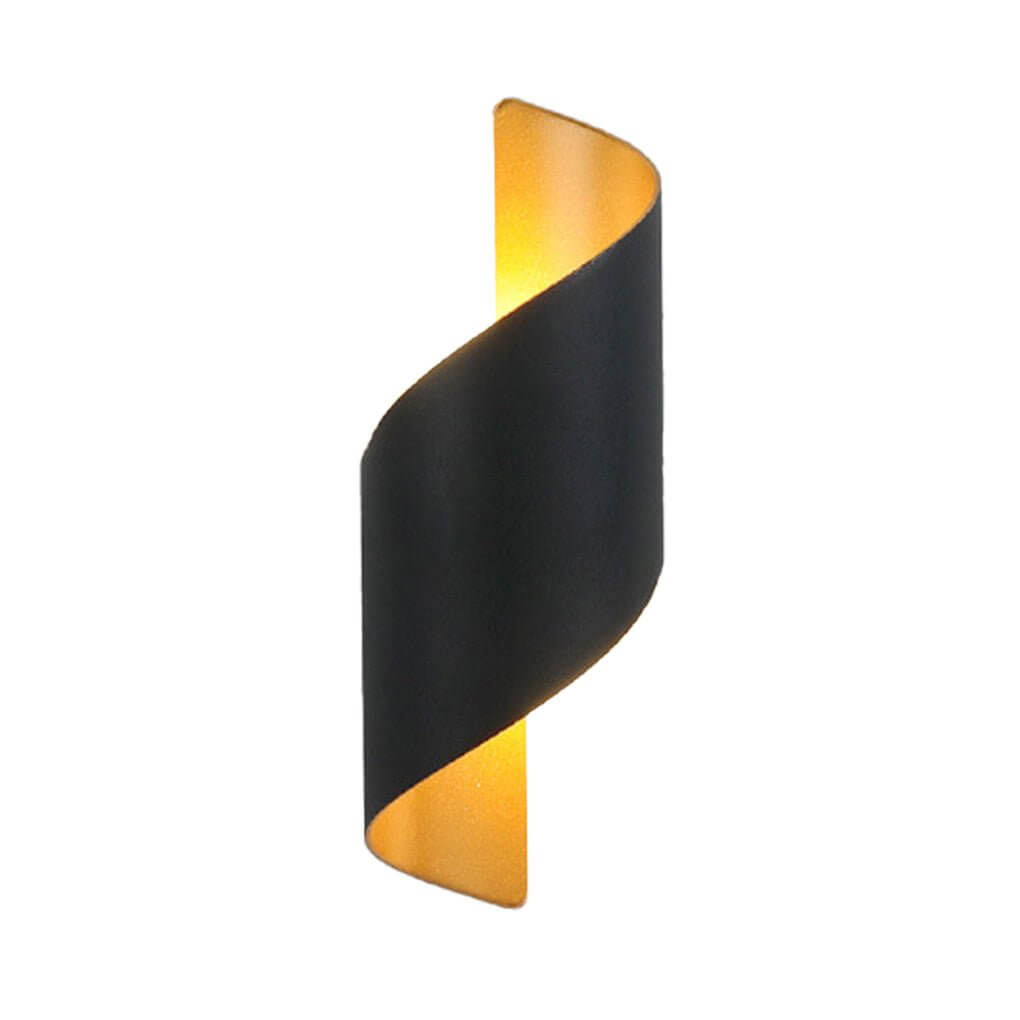 Spiral LED wall lamp used as bedroom decoration