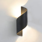 Spiral LED light as a decorative living room fixture