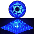 Front view of the white sunburst ceiling light
