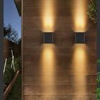 Black up and down LED wall sconce, main product view